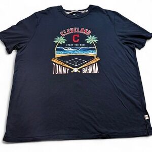 Cleveland Guardians Tommy Bahama Size XXL TShirt Start The Wave MLB Baseball